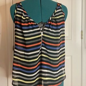Sheer striped tank